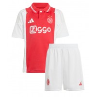 Camisa de Futebol Ajax Brian Brobbey #9 Equipamento Principal Infantil 2024-25 Manga Curta (+ Calças curtas)